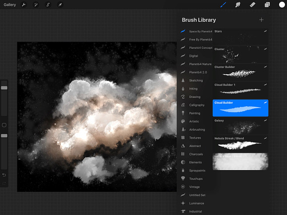 Clouds & Space - procreate brushes in Add-Ons - product preview 1