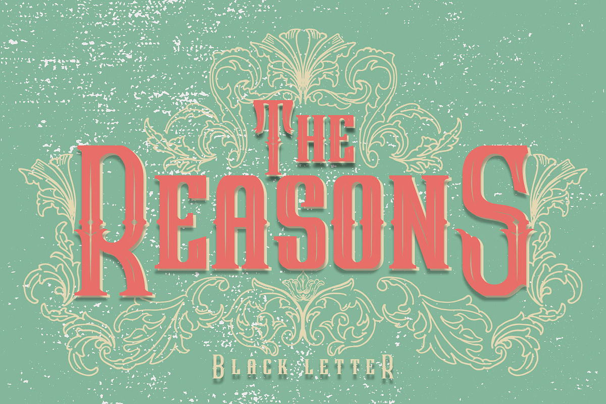 The Reasons Blackletter + Bonus in Blackletter Fonts - product preview 8