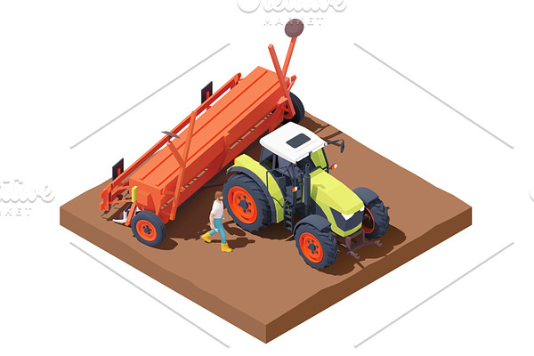 Vector isometric tractor with seed