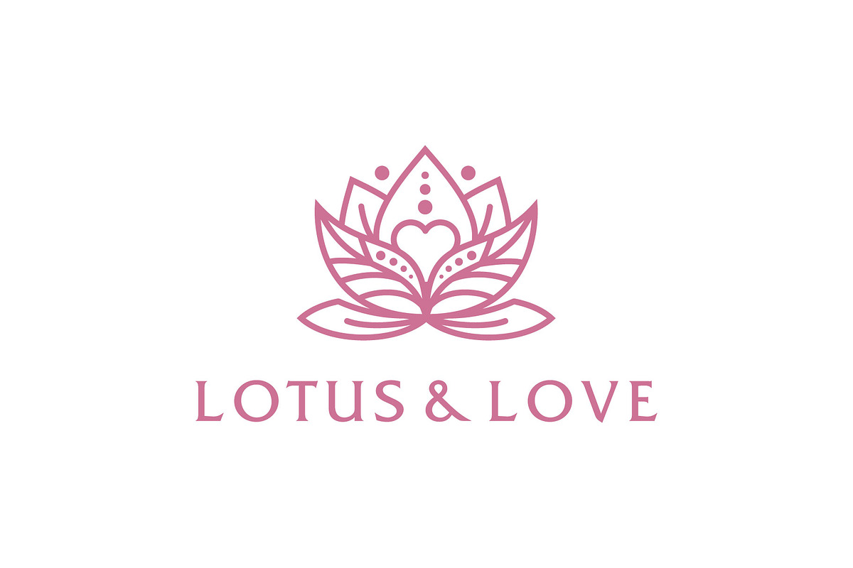 Lotus Love Logo in Logo Templates - product preview 8