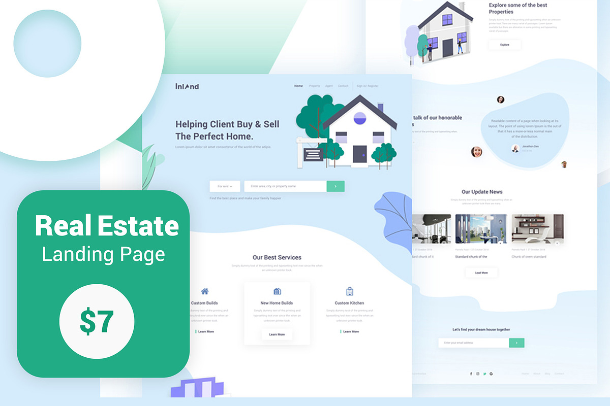 Real Estate Landing Page Template in Landing Page Templates - product preview 8