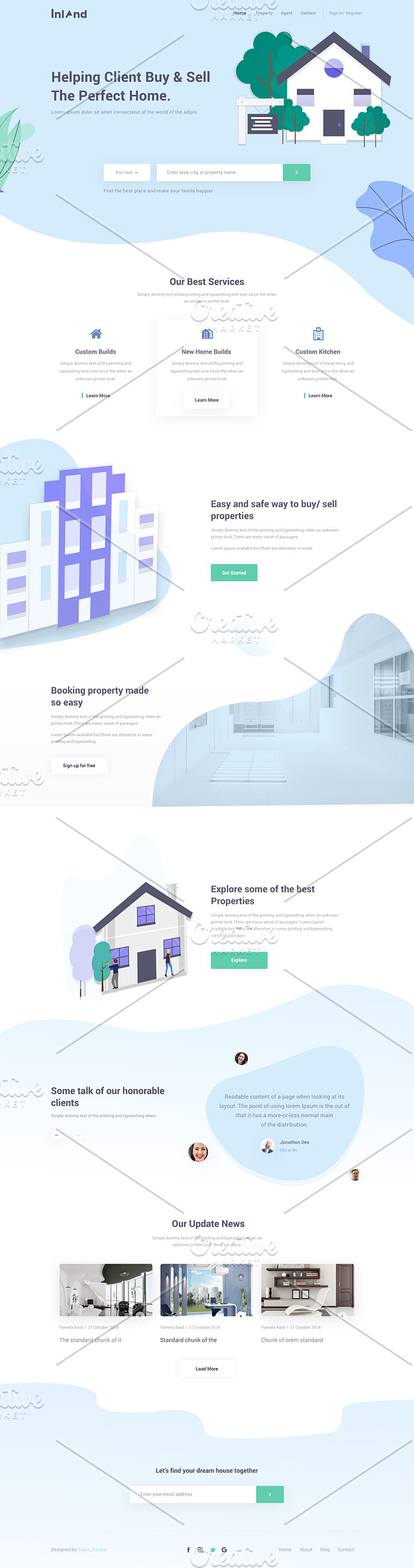 Real Estate Landing Page Template in Landing Page Templates - product preview 2