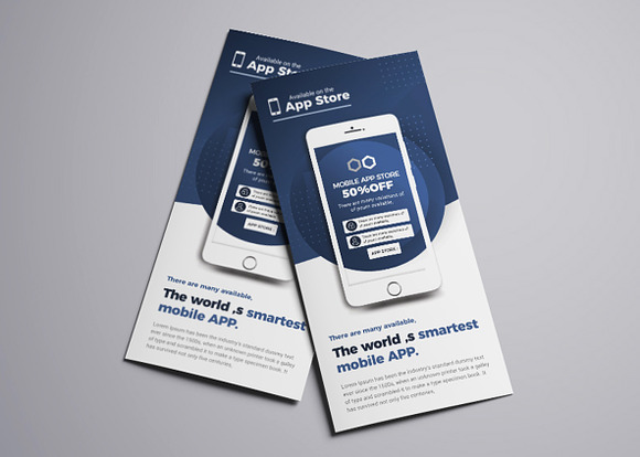 Mobile App Trifold Brochure in Brochure Templates - product preview 5