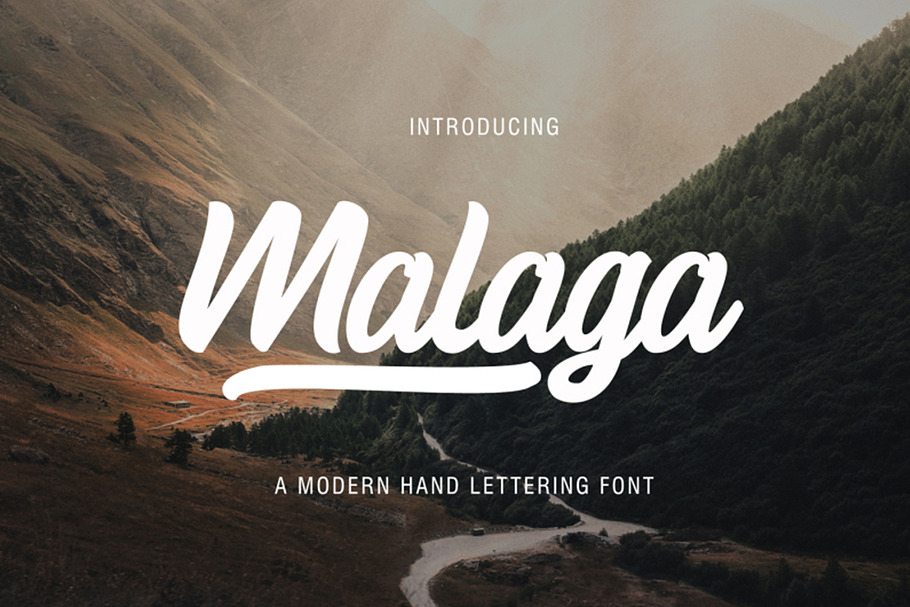 Malaga Script in Script Fonts - product preview 8