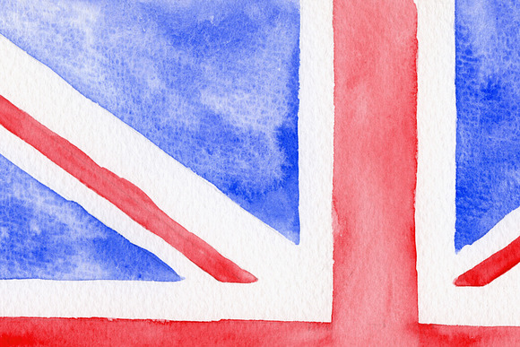 Watercolor British Flag in Objects - product preview 1