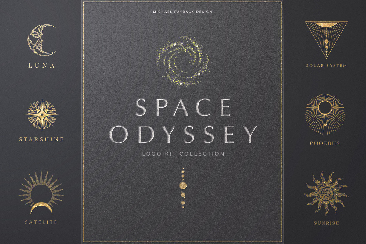 Space Odyssey Logo Collection in Logo Templates - product preview 8