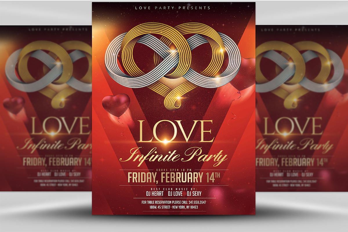 Valentines Day Flyer in Invitation Templates - product preview 8
