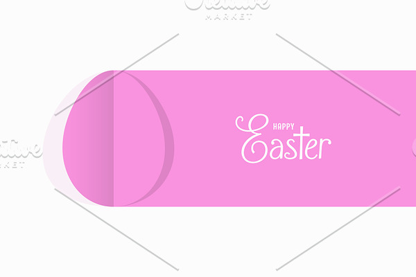 Happy Easter banner. Cut paper.