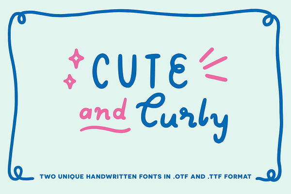 Cute & Curly handwritten fonts