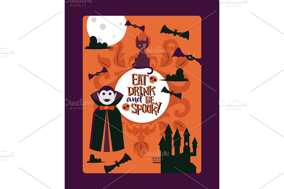 Halloween party invitation template in Textures - product preview 8