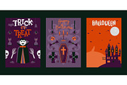 Halloween banners, vector