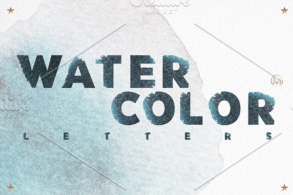 Watercolor letters (35PNG)