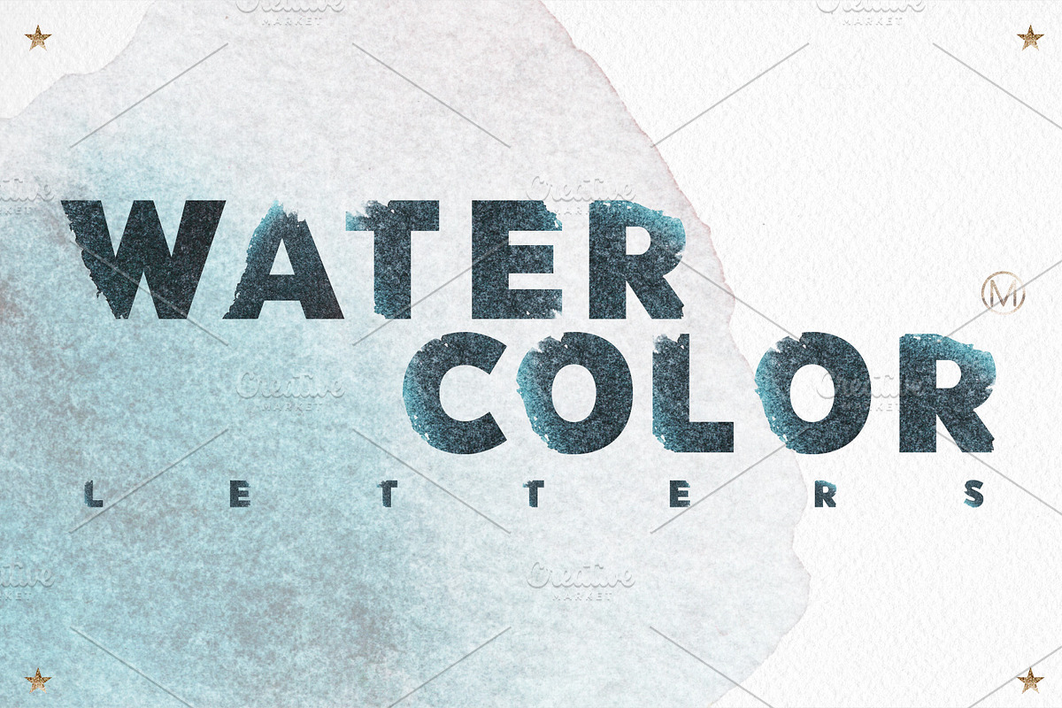 Watercolor letters (35PNG) in Illustrations - product preview 8