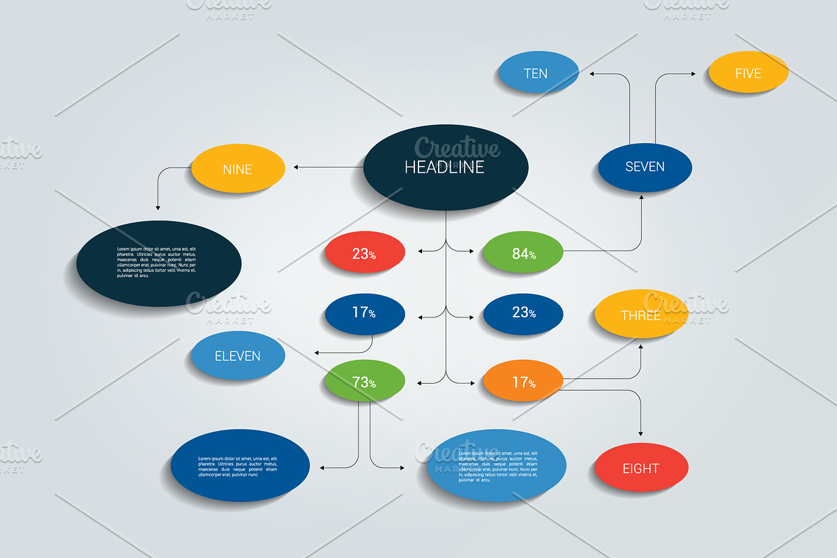 Mind map, flowchart, infographic. in Illustrations - product preview 8
