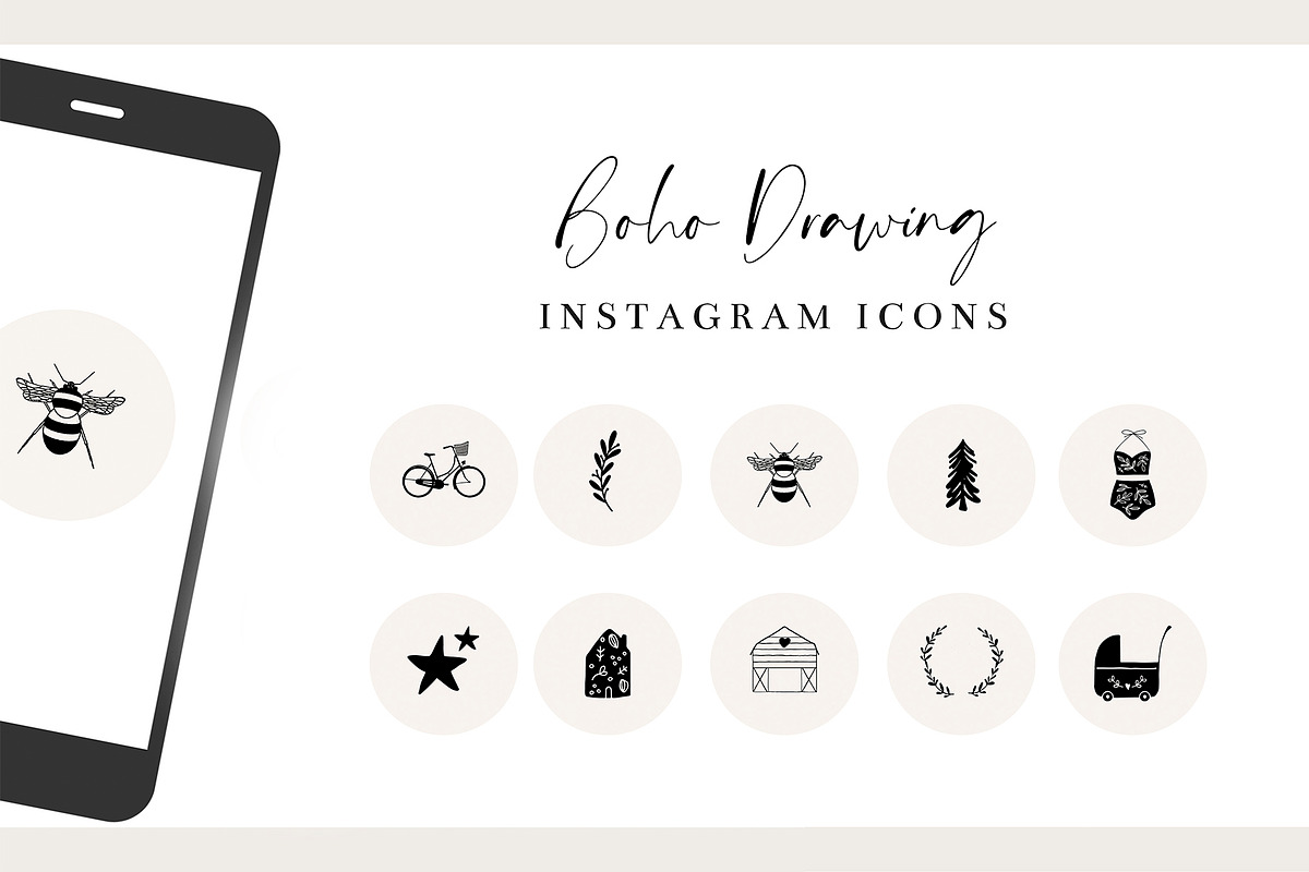 Drawing Instagram Icons in Instagram Templates - product preview 8