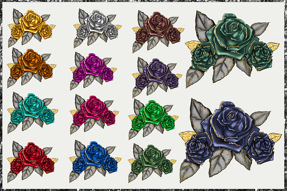 Vintage Rose Png Cliparts in Illustrations - product preview 1