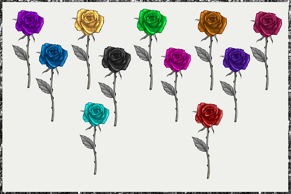 Vintage Rose Png Cliparts in Illustrations - product preview 5