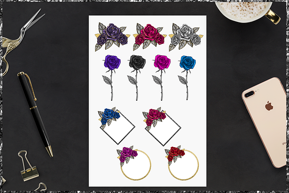 Vintage Rose Png Cliparts in Illustrations - product preview 8