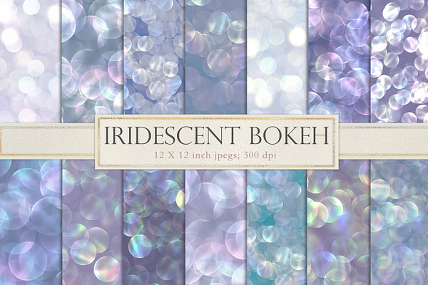Iridescent bokeh backgrounds