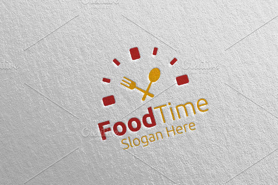 Food Time Logo Restaurant or Cafe 63 in Logo Templates - product preview 8