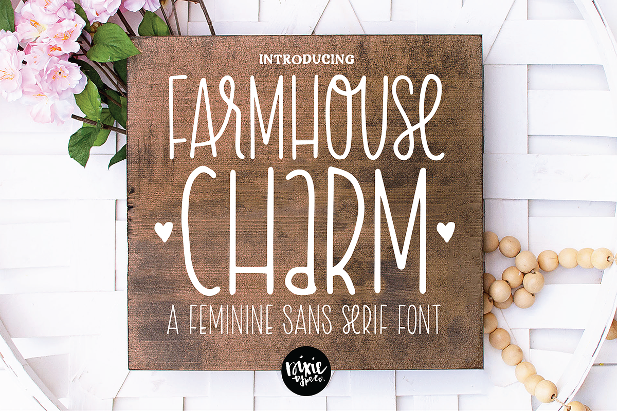 FARMHOUSE CHARM a Sans Serif Font in Sans-Serif Fonts