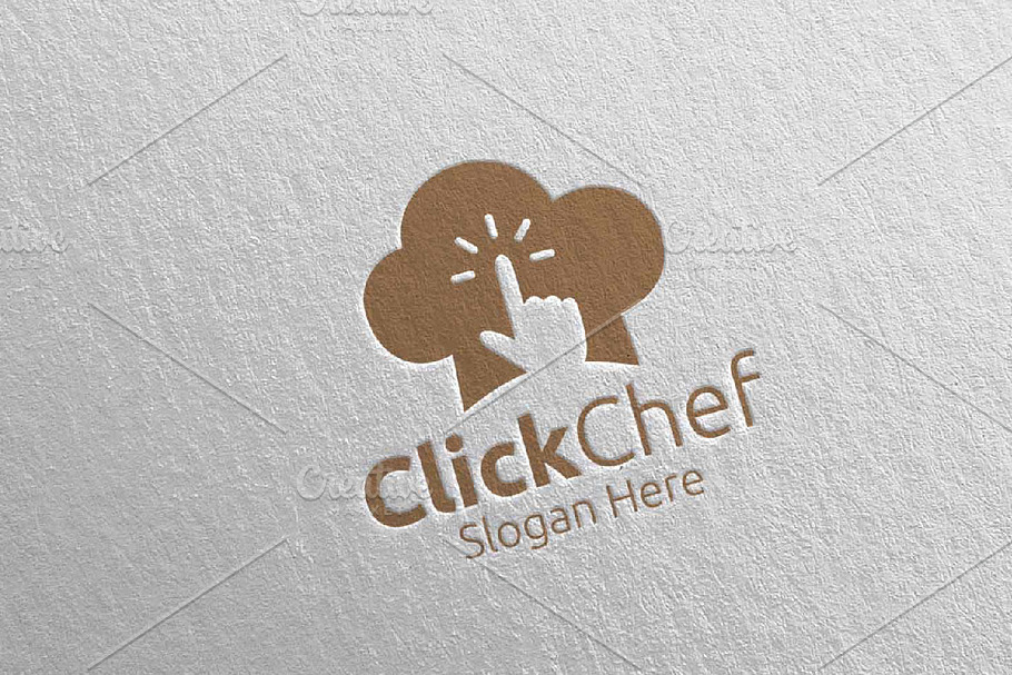 Click Food Logo Restaurant, Cafe 65 in Logo Templates - product preview 8