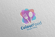 Color Food Logo Restaurant, Cafe 66