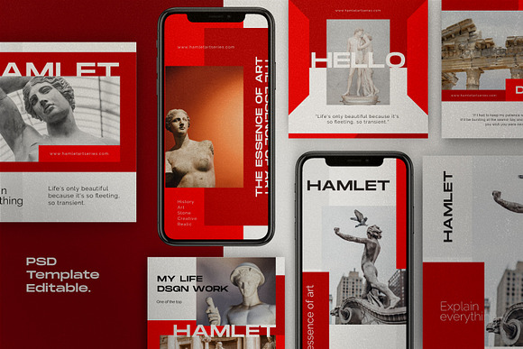 Hamlet - Social Media KIT Bundle in Instagram Templates - product preview 4