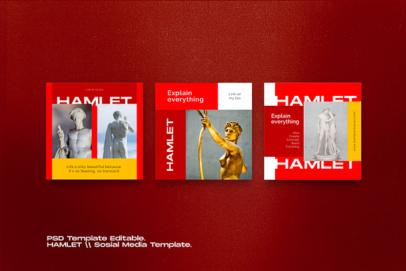 Hamlet - Social Media KIT Bundle in Instagram Templates - product preview 6