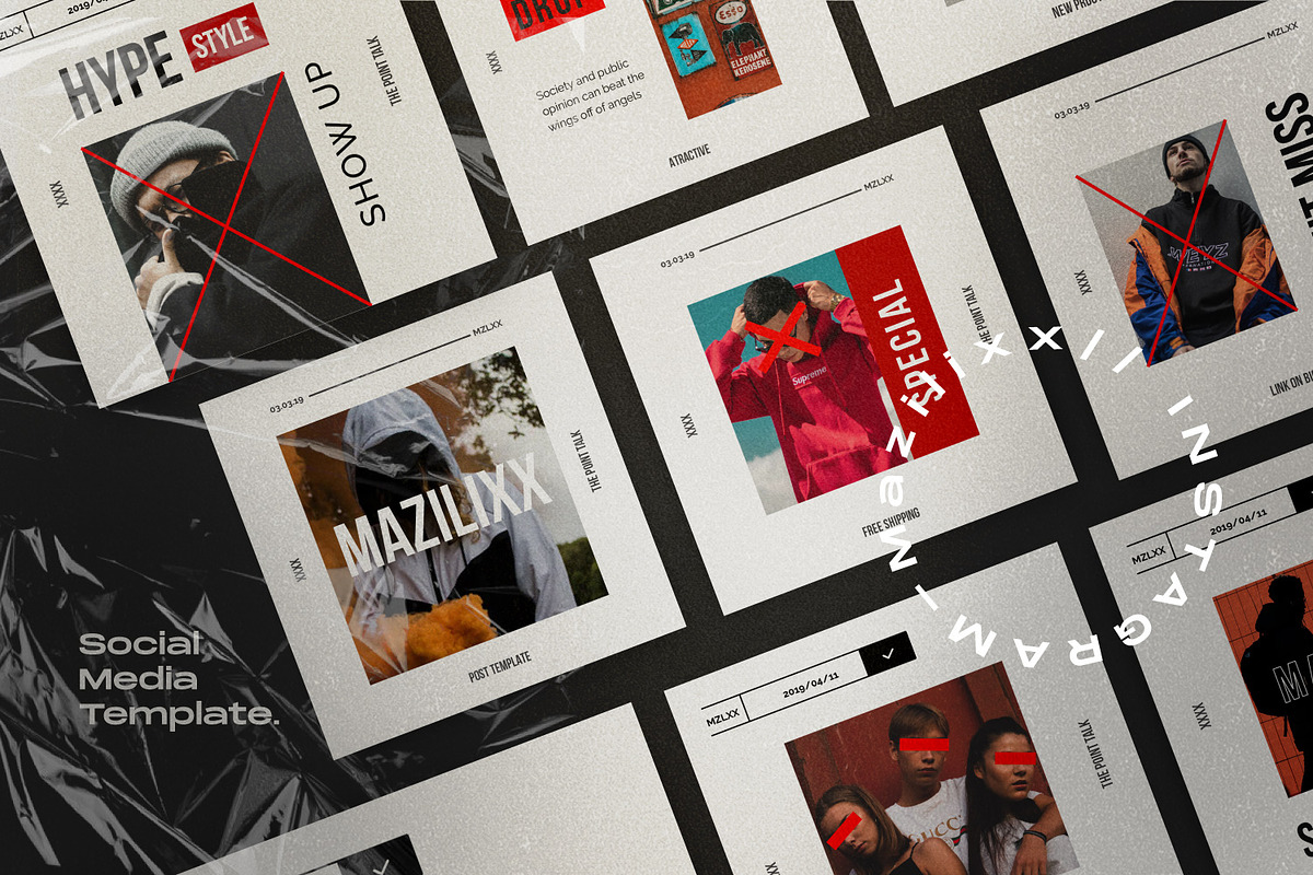 MAZILLAX - Social Media Kit Bundle in Instagram Templates - product preview 8