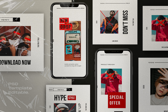 MAZILLAX - Social Media Kit Bundle in Instagram Templates - product preview 4
