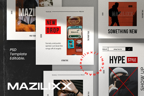 MAZILLAX - Social Media Kit Bundle in Instagram Templates - product preview 13