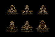 Royal Heraldic Crest Set Logo