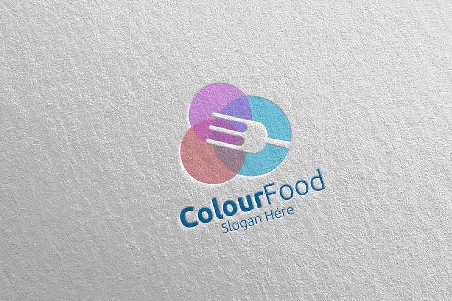 Color Food Logo Restaurant, Cafe 67 in Logo Templates - product preview 8