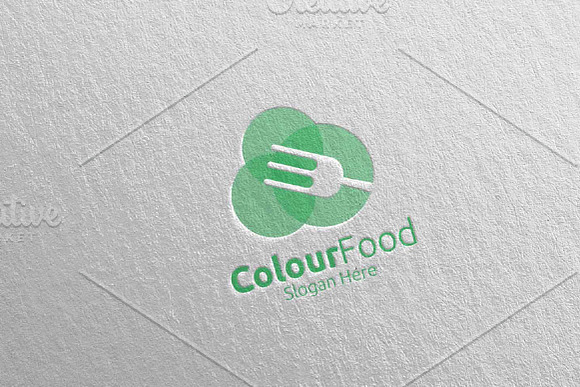 Color Food Logo Restaurant, Cafe 67 in Logo Templates - product preview 1
