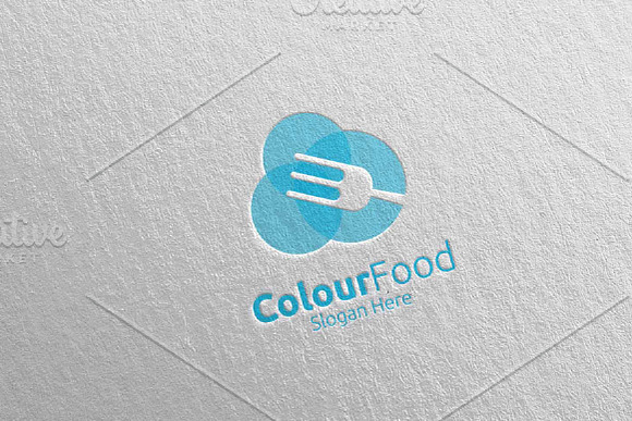 Color Food Logo Restaurant, Cafe 67 in Logo Templates - product preview 3