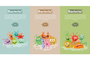 Bacteria Flat Cartoon Vector Web