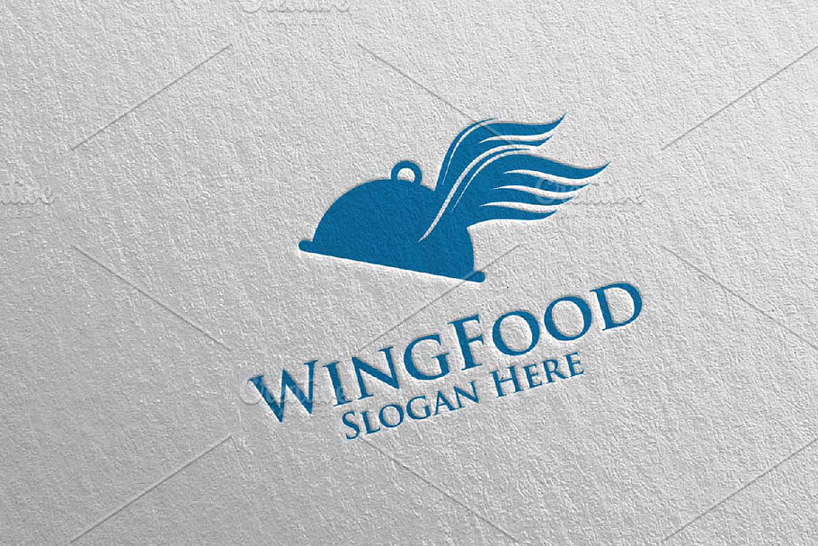 Wing Food Logo Restaurant or Cafe 70 in Logo Templates - product preview 8