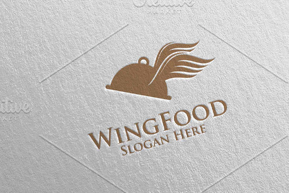 Wing Food Logo Restaurant or Cafe 70 in Logo Templates - product preview 1