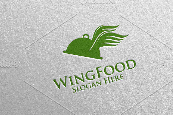 Wing Food Logo Restaurant or Cafe 70 in Logo Templates - product preview 3