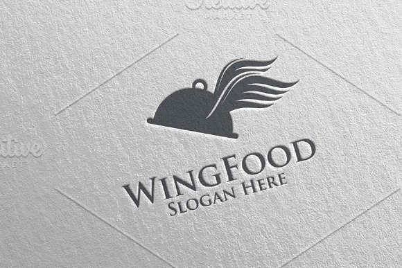 Wing Food Logo Restaurant or Cafe 70 in Logo Templates - product preview 4