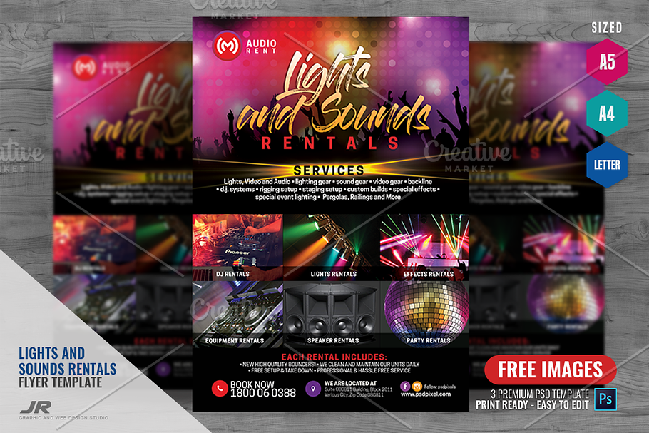 Events Sound and Lightings Services in Flyer Templates - product preview 8