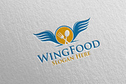 Wing Food Logo Restaurant or Cafe 71