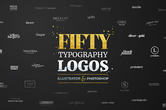 Fifty Typography Logos Bundle in Logo Templates - product preview 3