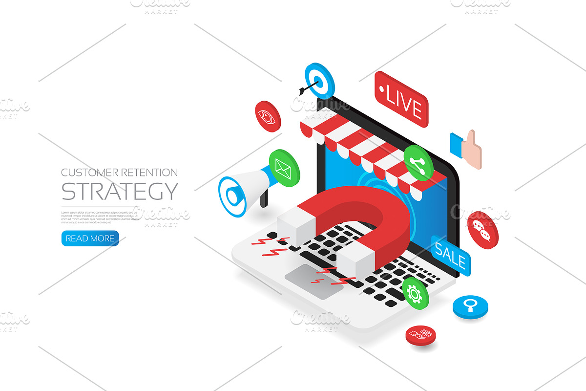 Customer retention strategy in Illustrations - product preview 8