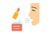 Cosmetic allergies color icon