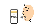 Milk allergy color icon