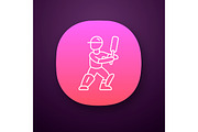 Cricket player app icon