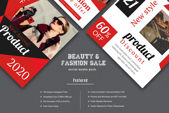 Black Friday Social Media Pack in Instagram Templates - product preview 1