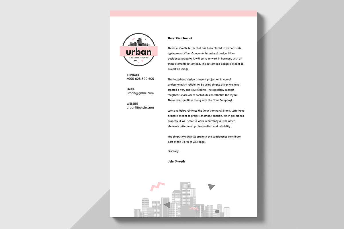 Urban letterheads - 6 Designs in Stationery Templates - product preview 8